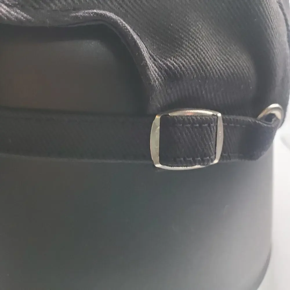 Vintage Omega Logo Snapback Hat Made in USA Black Adjustable Cap